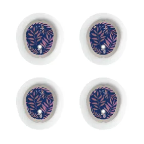 Dexcom G7/Dexcom ONE  Sensor Sticker (Navy Leaves) 4pk