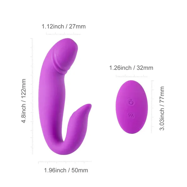Wearable Rolling G-Spot Vibrator & Clit Stimulator in Purple - Dolphin Design