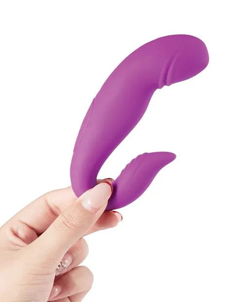 Wearable Rolling G-Spot Vibrator & Clit Stimulator in Purple - Dolphin Design