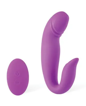 Wearable Rolling G-Spot Vibrator & Clit Stimulator in Purple - Dolphin Design
