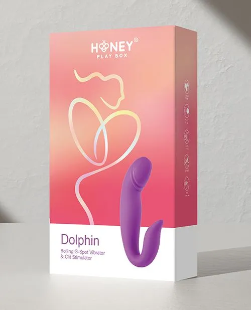 Wearable Rolling G-Spot Vibrator & Clit Stimulator in Purple - Dolphin Design