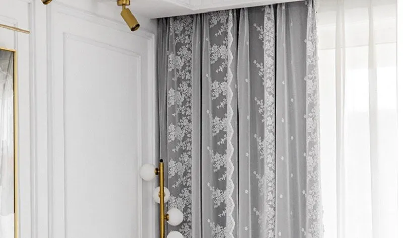 Double Layer Blackout Curtain with Tulle Overlay | Elegant Curtain For Living Room, Bedroom ( 53''W x 96''L - 1x Curtain Pannel,1x Sheer ).