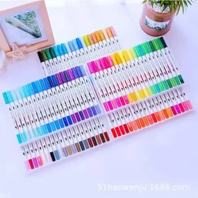 Double Tip Brush Marker set