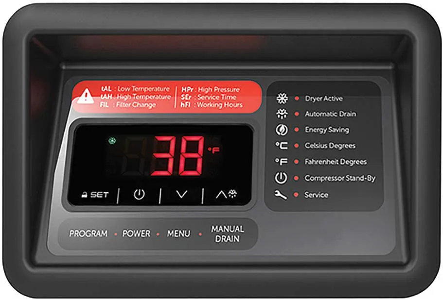 Drytec - SDE-US-1050 - 1050 CFM Non-Cycling Refrigerated Air Dryer, Internal Filtration down to .01 Micron, 460V/3Ph