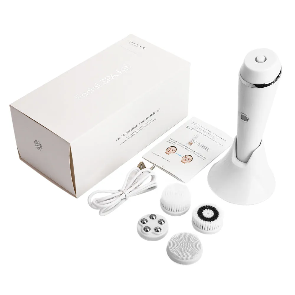 Facial Cleansing Brush with 4 Brush Heads
