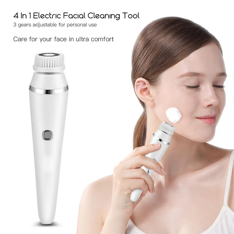 Facial Cleansing Brush with 4 Brush Heads