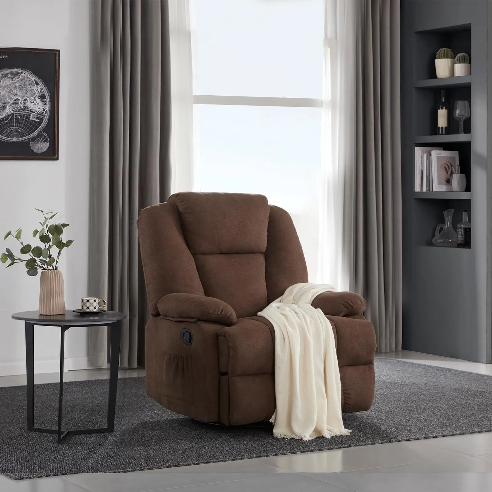 Fraser 360° Swivel Rocker Recliner - Brown