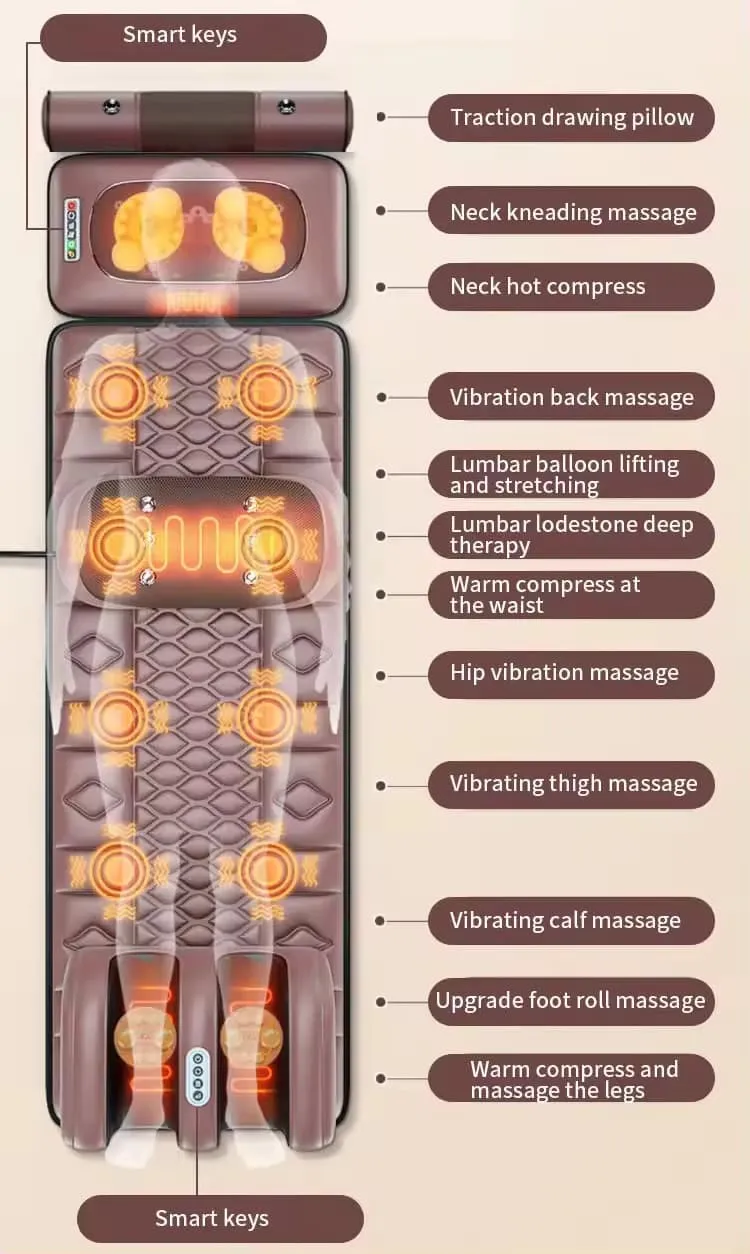 Full Body Massage Mattress with Infrared Light Therapy | Ortho Joint Relief