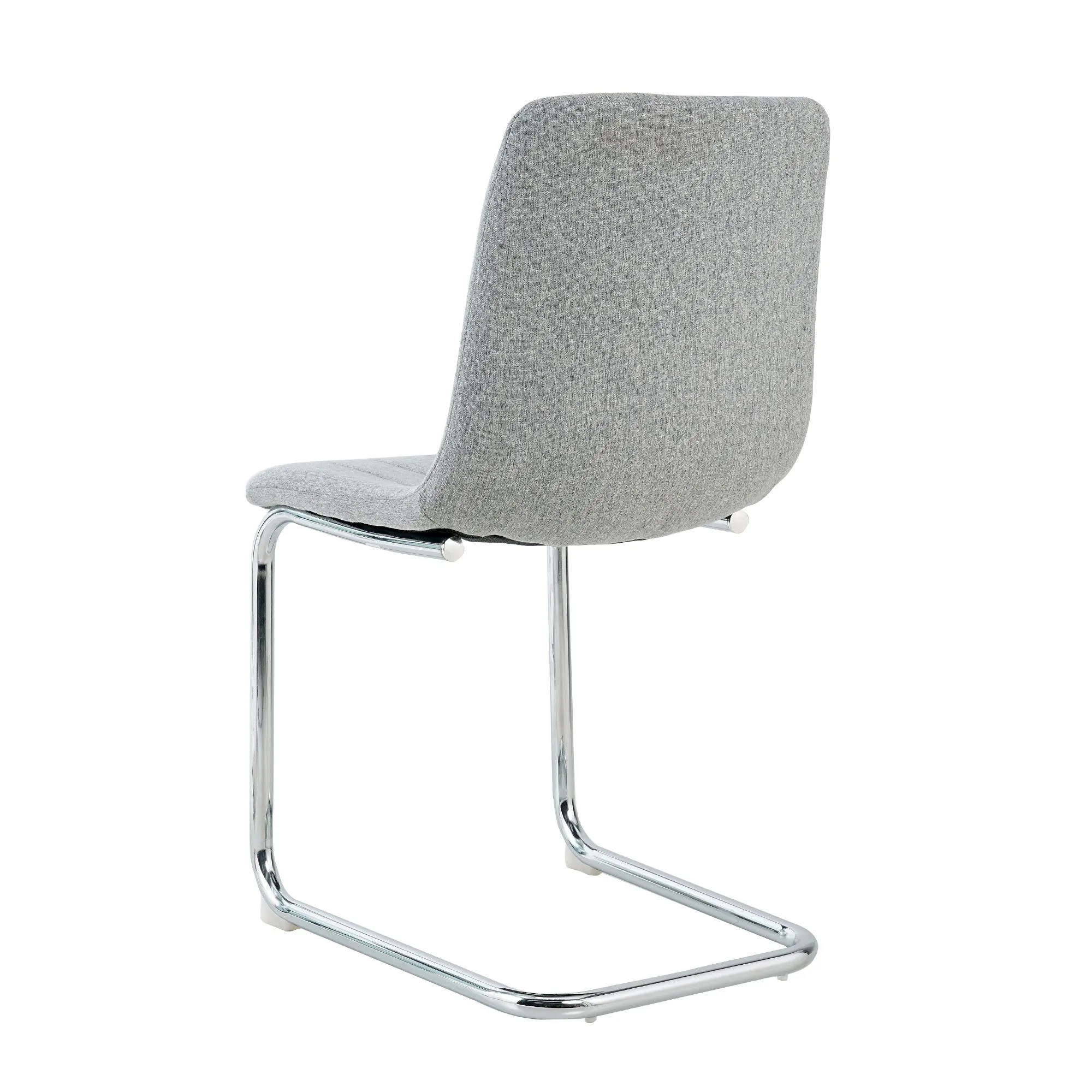 Genesis 5pc Dining Set Tempered Glass Table 4x Side Chairs - Light Gray