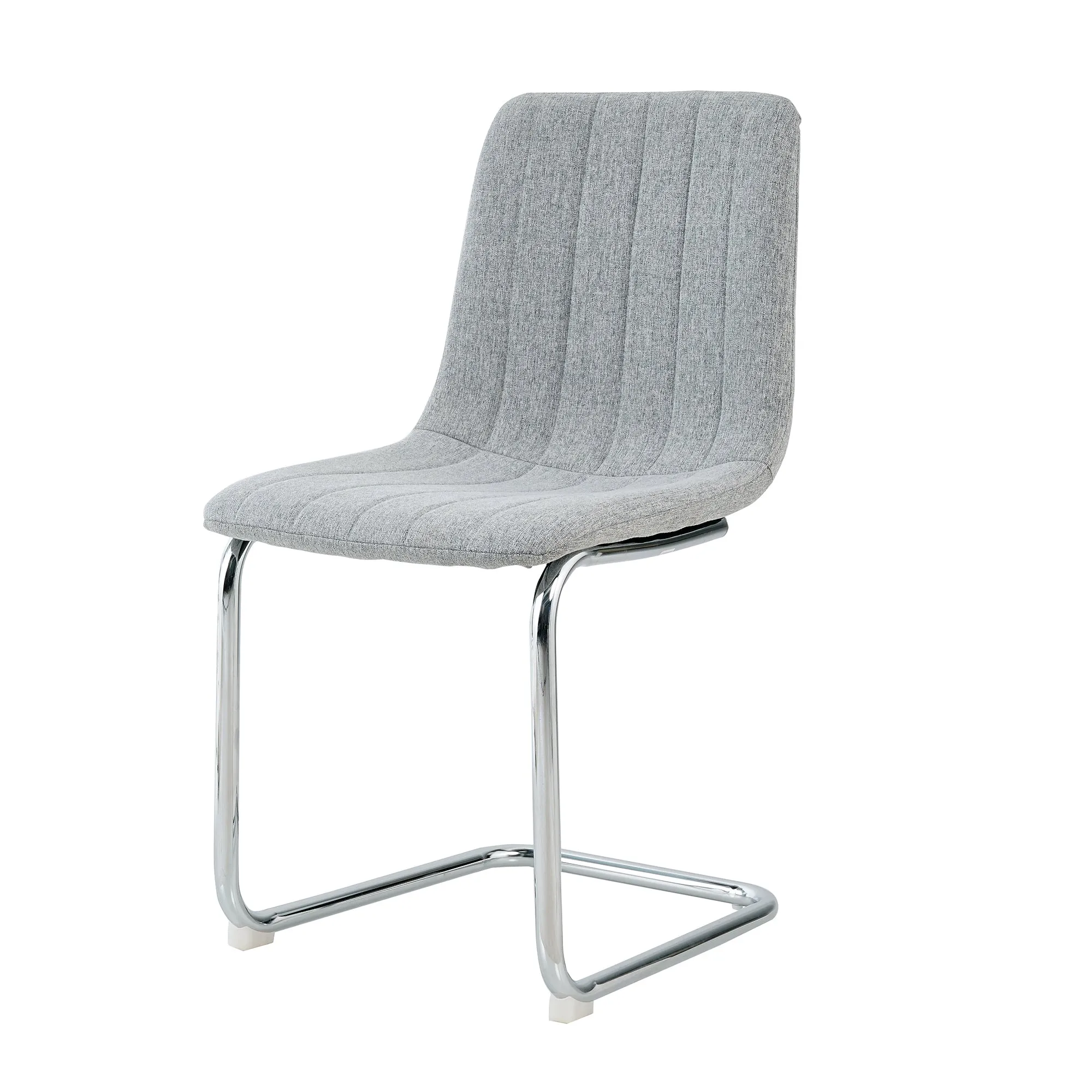 Genesis 5pc Dining Set Tempered Glass Table 4x Side Chairs - Light Gray