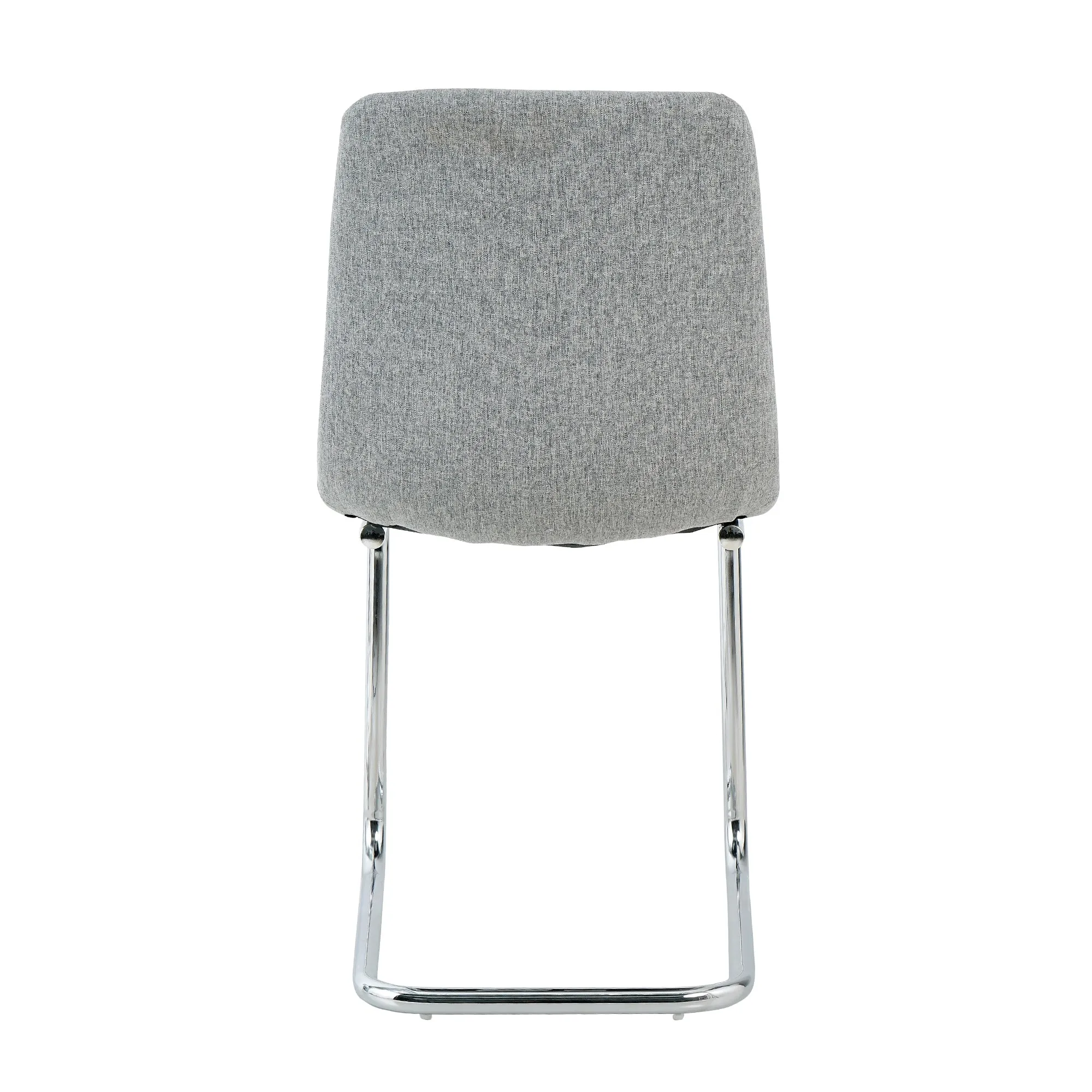 Genesis 5pc Dining Set Tempered Glass Table 4x Side Chairs - Light Gray