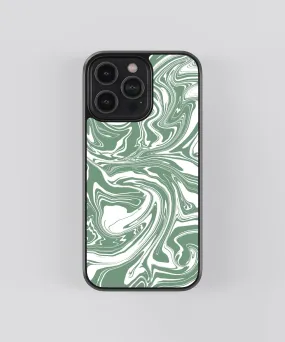 Green Marble Abstract Glass Phone Case Cover