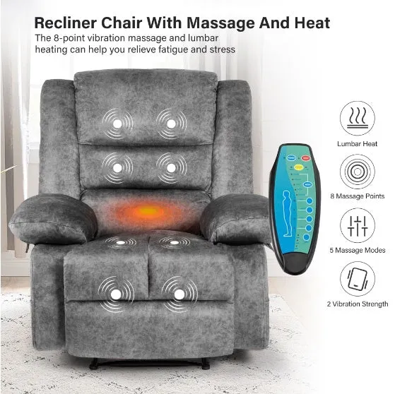 Grey Massage Lounger Sofa