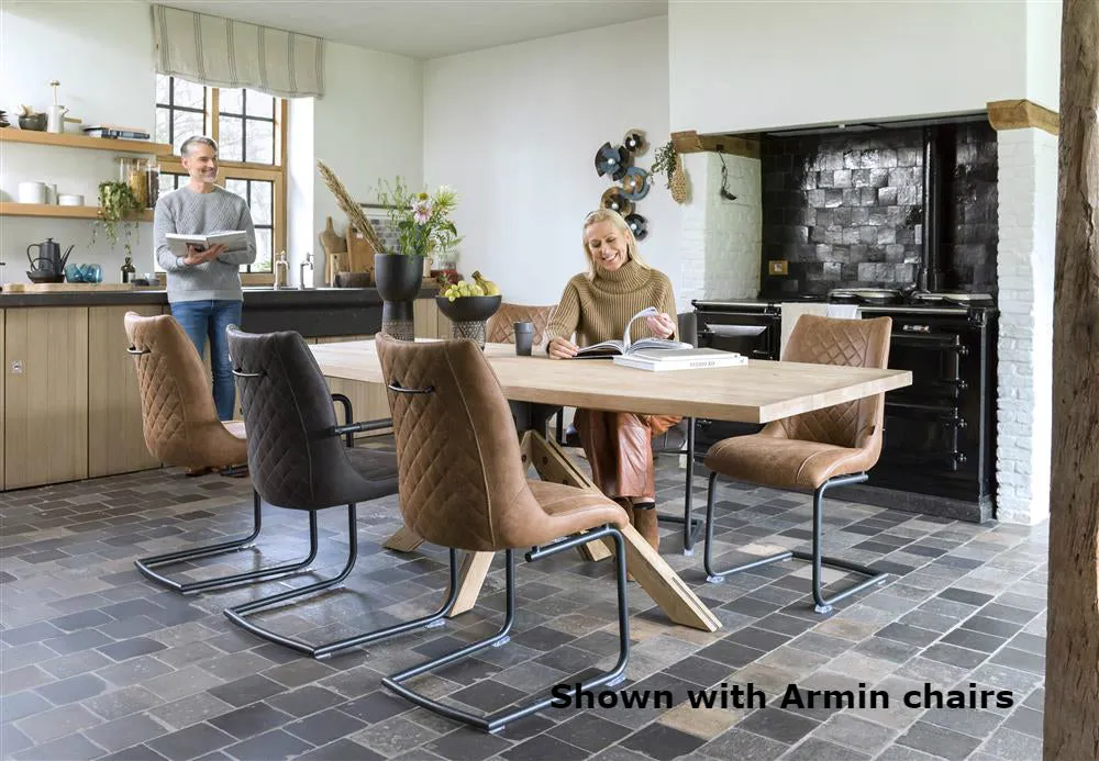 Habufa Jardin Starburst Oak Round Dining Table