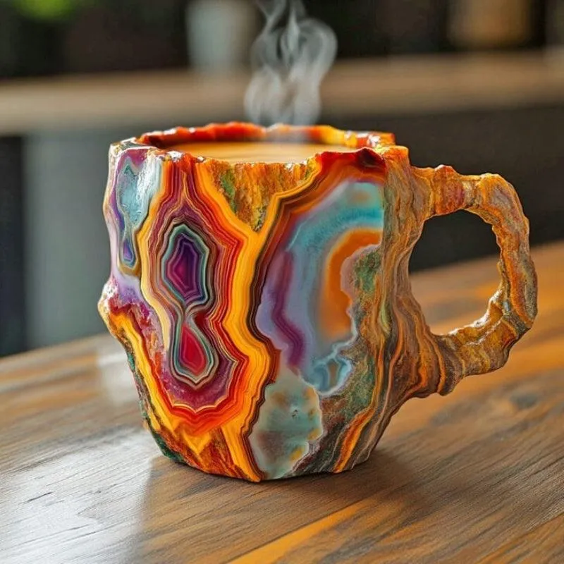 Handcrafted Mineral Crystal Mugs