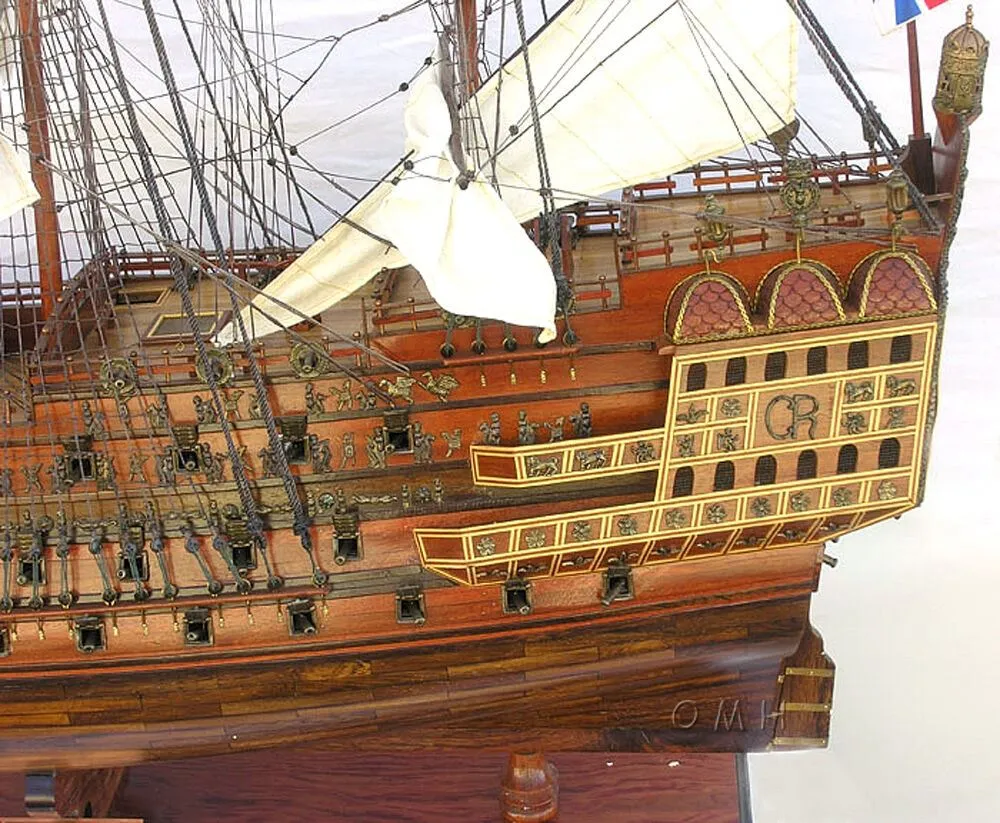 HMS Sovereign Of The Seas Royal Navy Tall Ship X Large  Wood Model Assembled