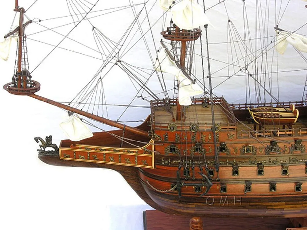 HMS Sovereign Of The Seas Royal Navy Tall Ship X Large  Wood Model Assembled