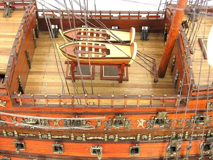 HMS Sovereign Of The Seas Royal Navy Tall Ship X Large  Wood Model Assembled
