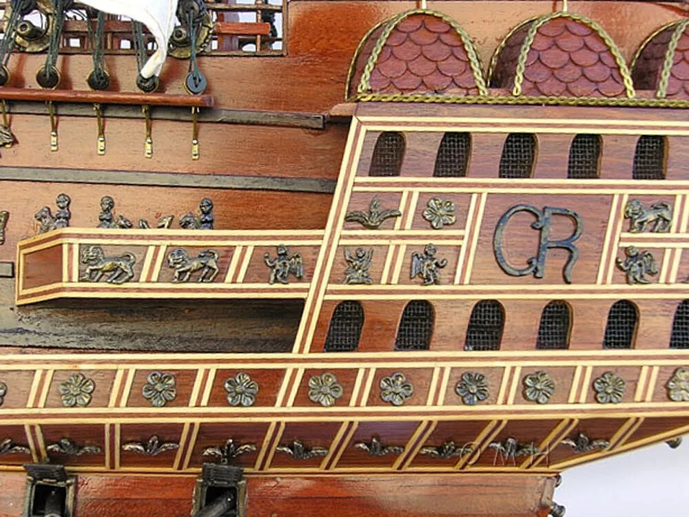 HMS Sovereign Of The Seas Royal Navy Tall Ship X Large  Wood Model Assembled