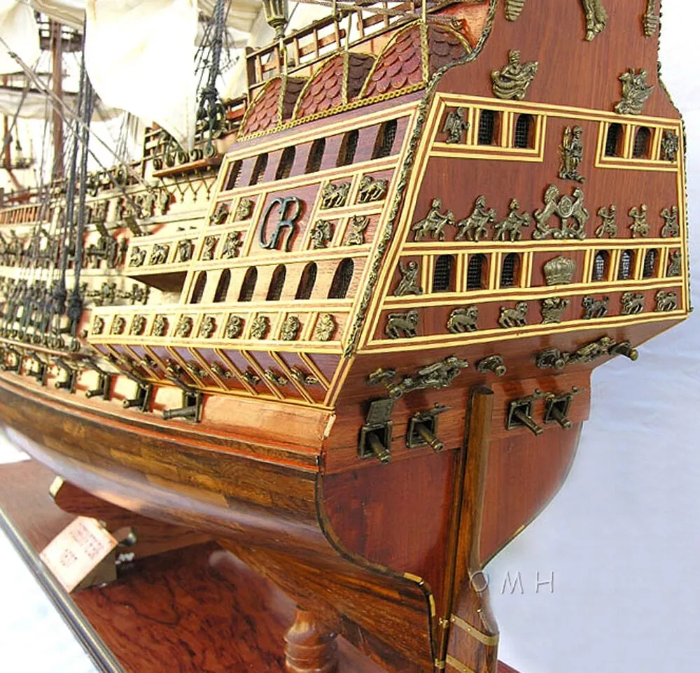 HMS Sovereign Of The Seas Royal Navy Tall Ship X Large  Wood Model Assembled