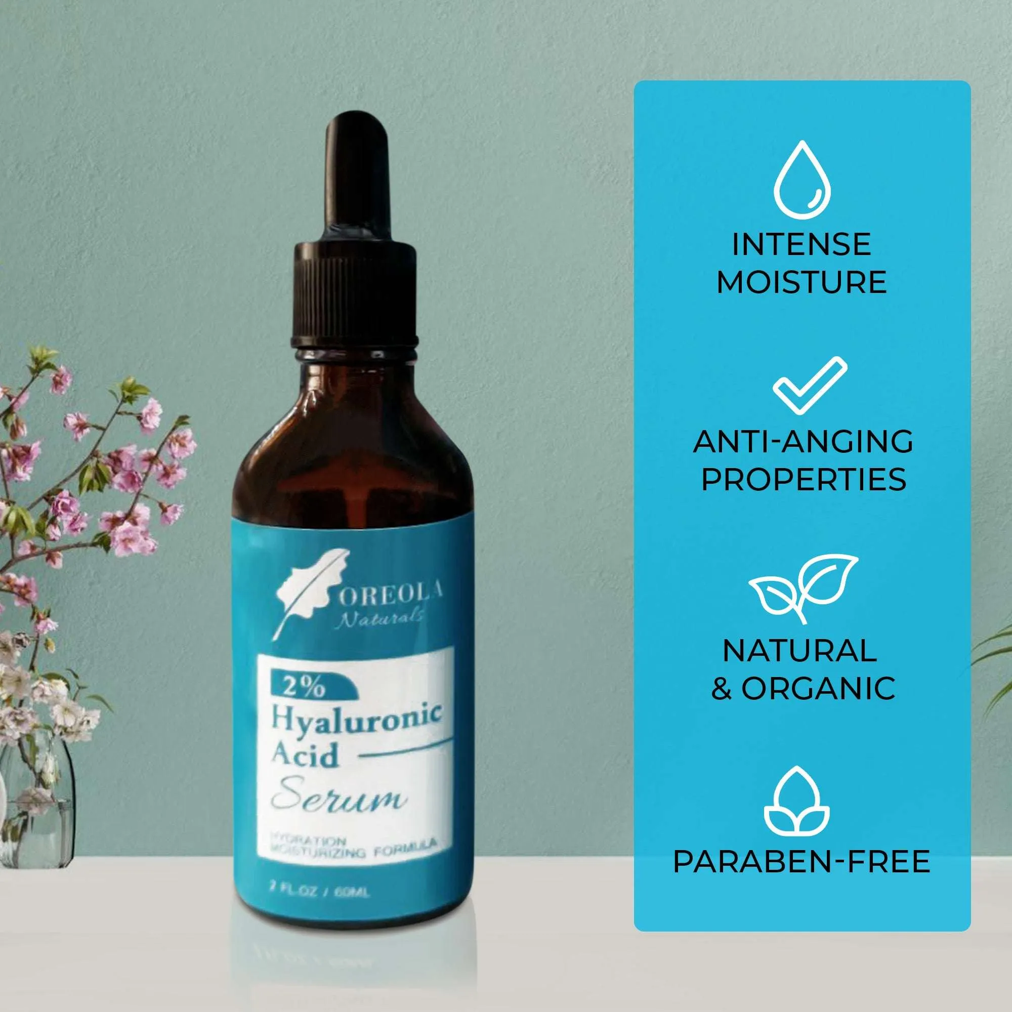 Hyaluronic acid Moisturizing and Hydrating Serum 2oz/60ml