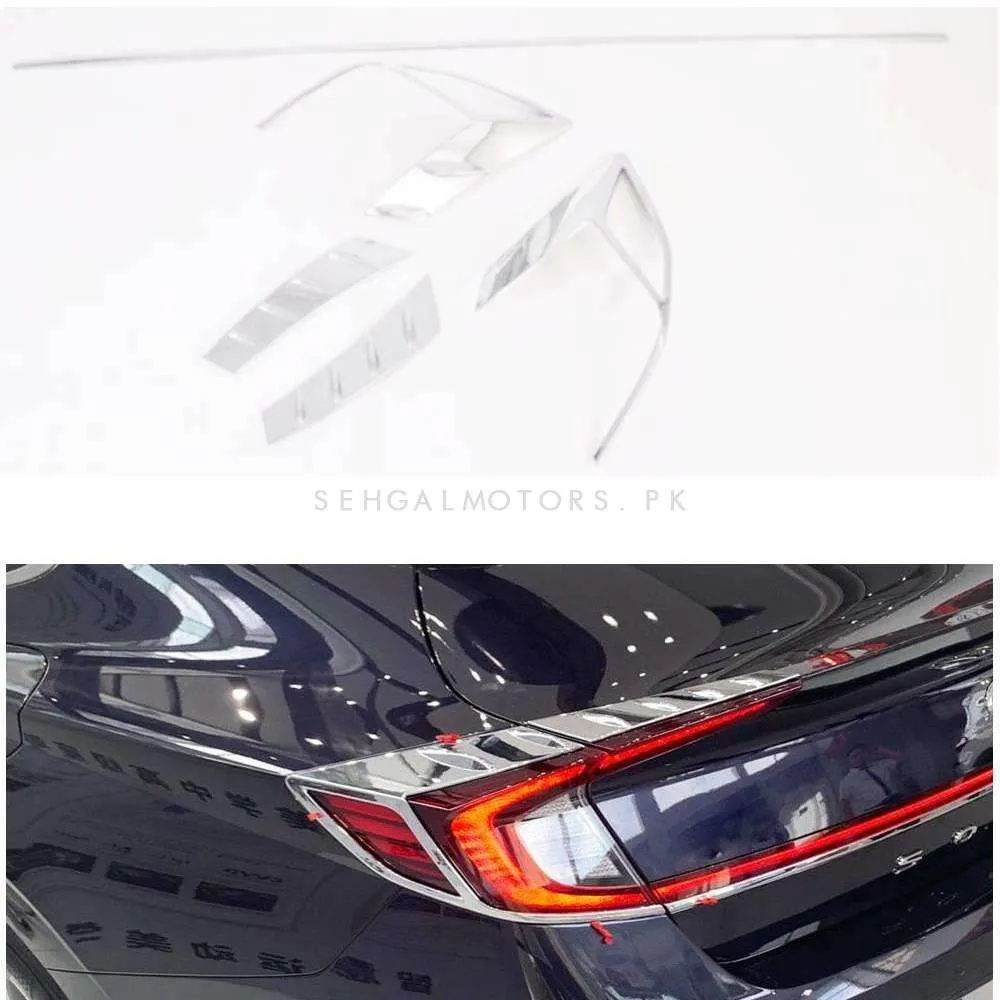 Hyundai Sonata Back Lamps Chrome Trims 5PC - Model 2021-2024