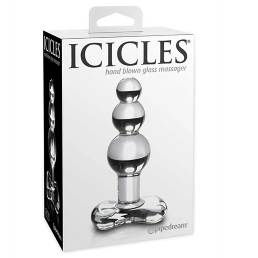 Icicles No. 47 Clear Glass Anal Plug for Men by Pipedream Products