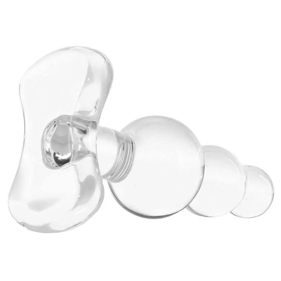 Icicles No. 47 Clear Glass Anal Plug for Men by Pipedream Products