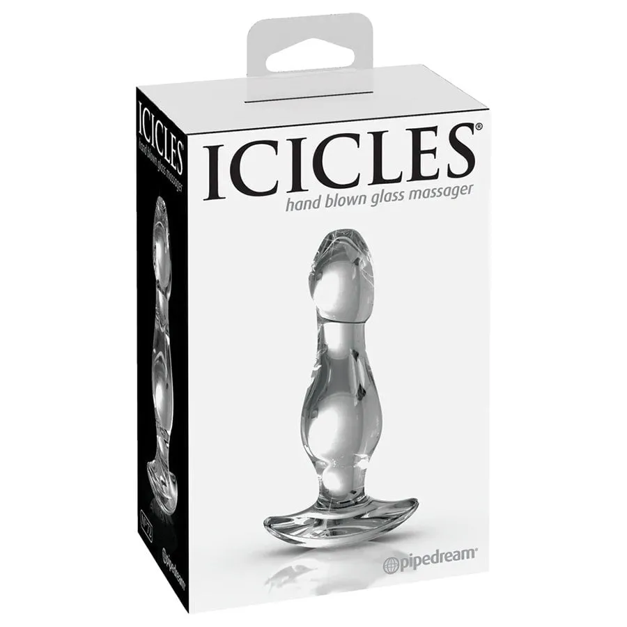 Icicles No. 72 Clear Glass Anal Plug for Men by Pipedream Products
