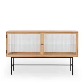Kobe Sideboard (Natural Oak) Fluted Glass