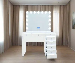Lily Hollywood Makeup Vanity Station - White