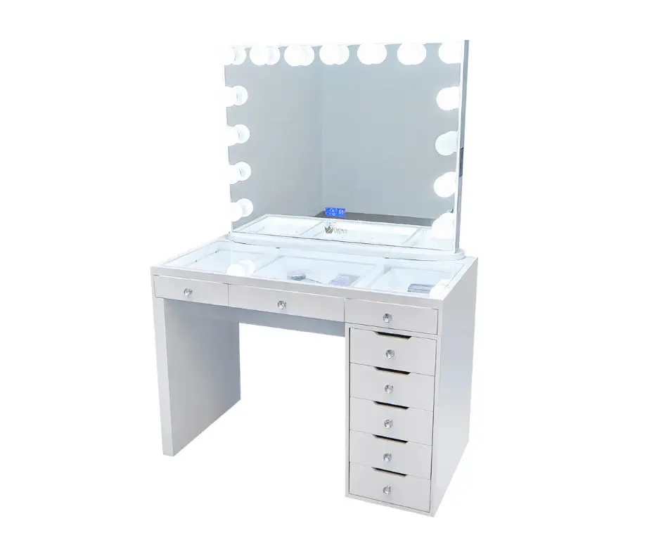 Lily Hollywood Makeup Vanity Station - White