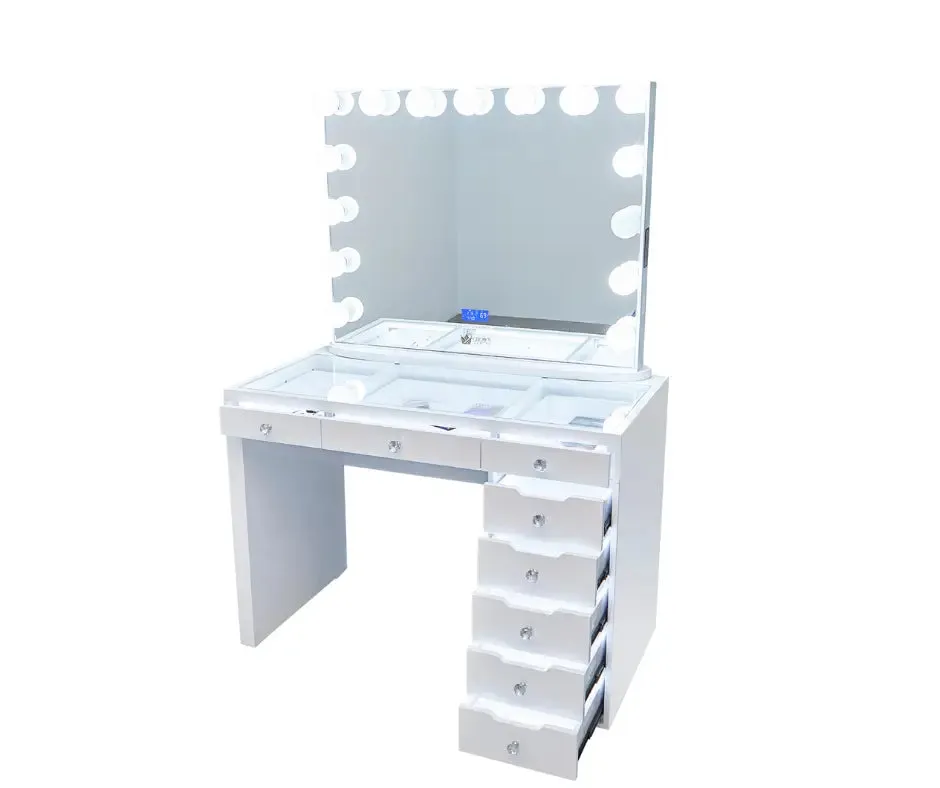 Lily Hollywood Makeup Vanity Station - White