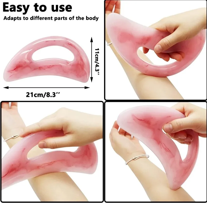 LONTOM Body Gua Sha Massage Tool, Large Lymphatic Drainage Massager Cellulite Massager, Full Body Gua Sha Scraping Muscle Relaxation and Pain Relief for Women Men Back Neck Leg Face