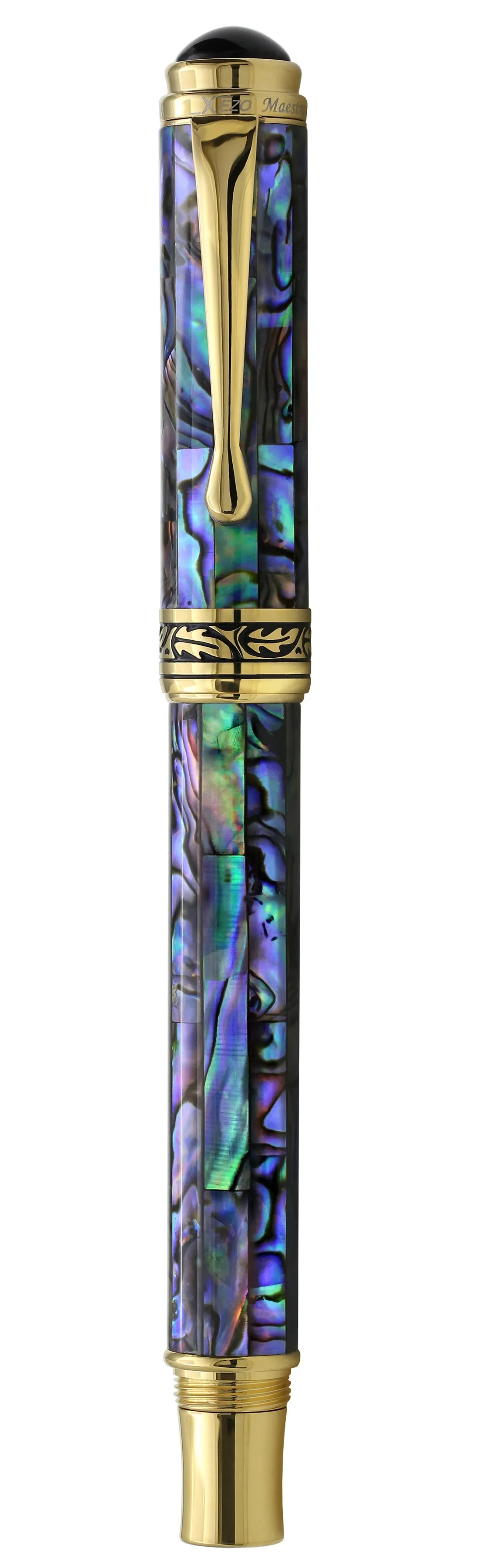 Maestro® Paua Abalone Sea Shell Fountain Pen (Fine Nib) - 18K Gold Plated