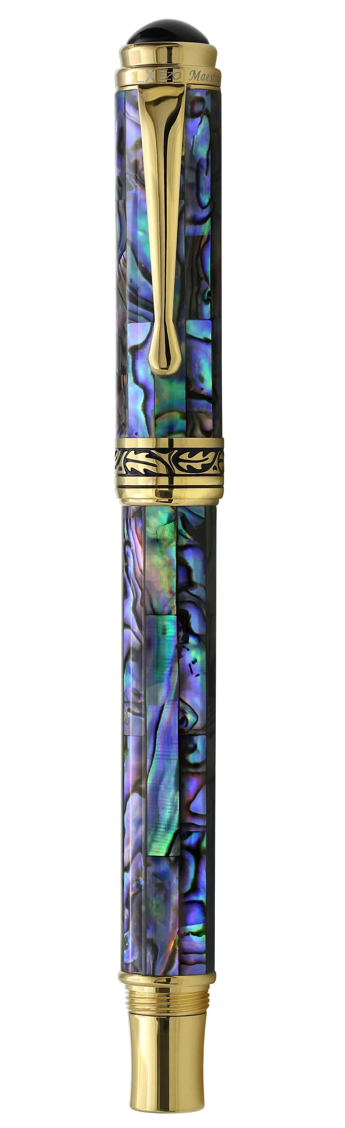 Maestro® Paua Abalone Sea Shell Fountain Pen (Fine Nib) - 18K Gold Plated