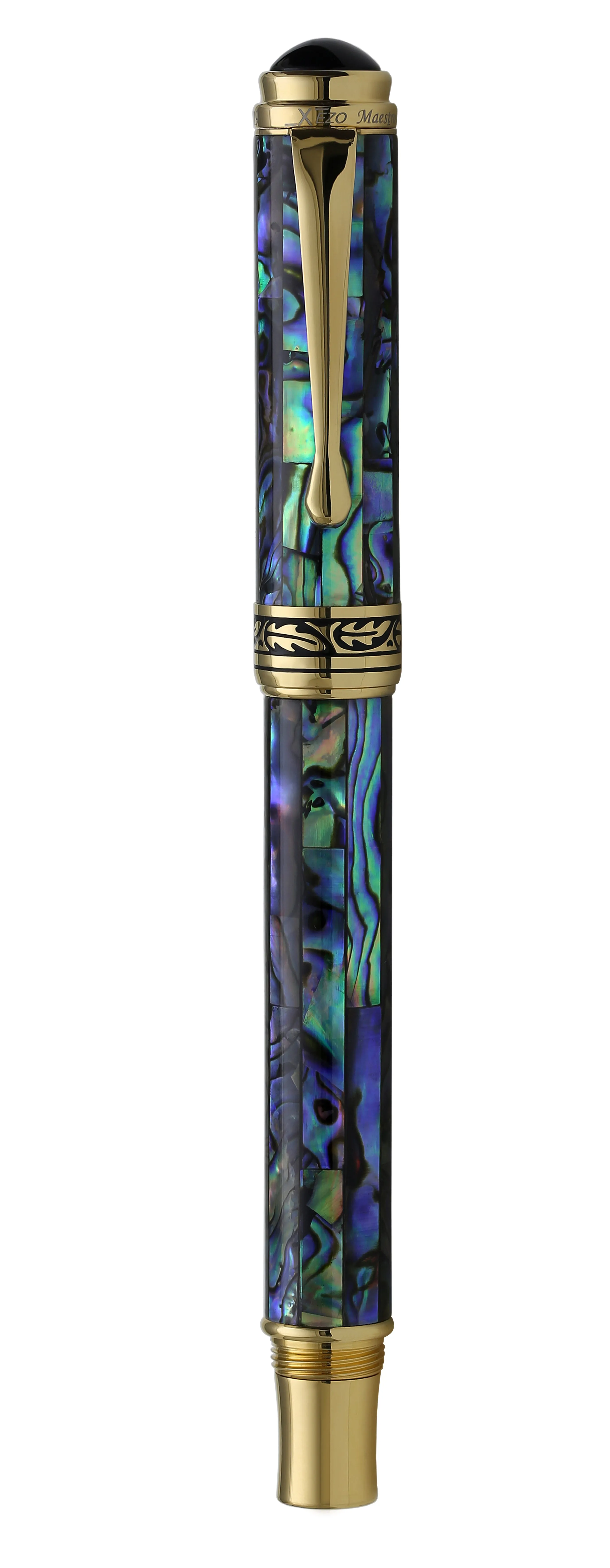 Maestro® Paua Abalone Sea Shell Fountain Pen (Medium Nib) - 18K Gold Plated