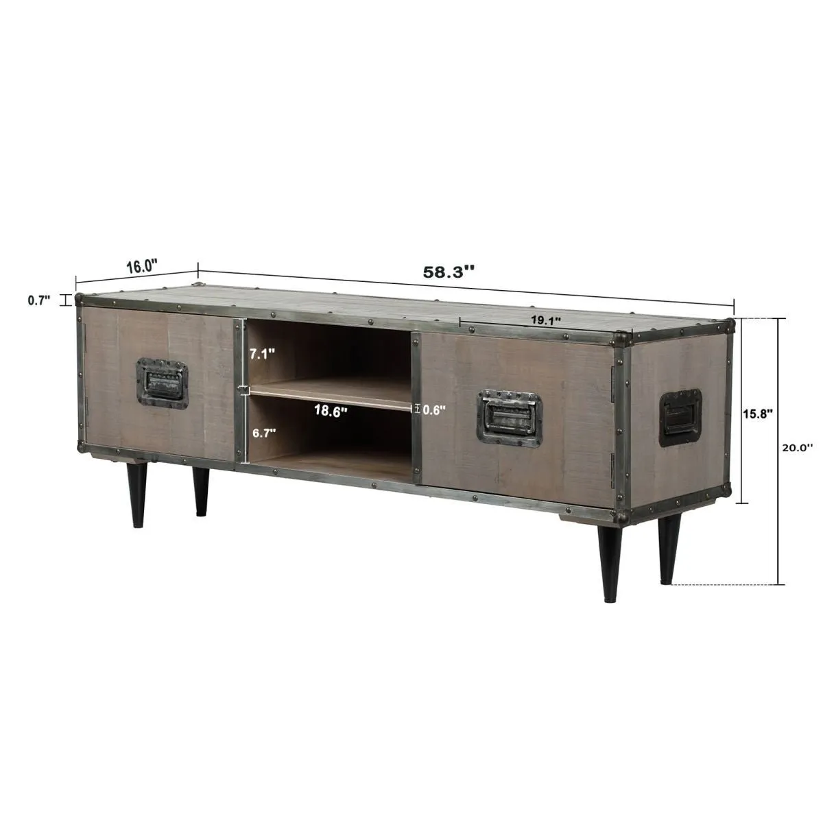 MangoLuxe TV Stand for 55 Inch TV, Modern Entertainment Center with Storage Cabinet,TV Console Table for Living Room, Bedroom,Rray