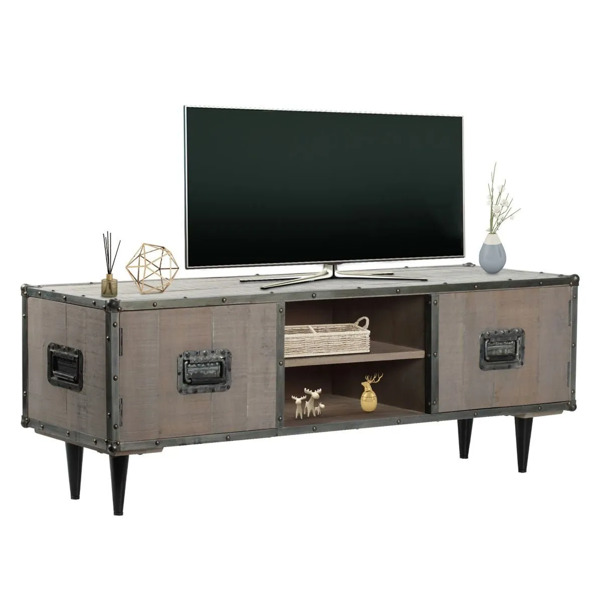 MangoLuxe TV Stand for 55 Inch TV, Modern Entertainment Center with Storage Cabinet,TV Console Table for Living Room, Bedroom,Rray