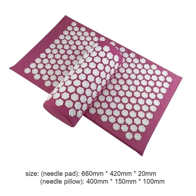 Massager Cushions Lotus Acupressure Mats Pillow Yoga Mats Relieve Back Pain Spike Mat Head Neck Foot Anti-stress Needle Massager