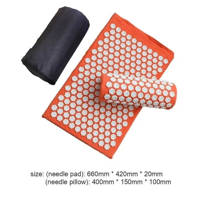 Massager Cushions Lotus Acupressure Mats Pillow Yoga Mats Relieve Back Pain Spike Mat Head Neck Foot Anti-stress Needle Massager
