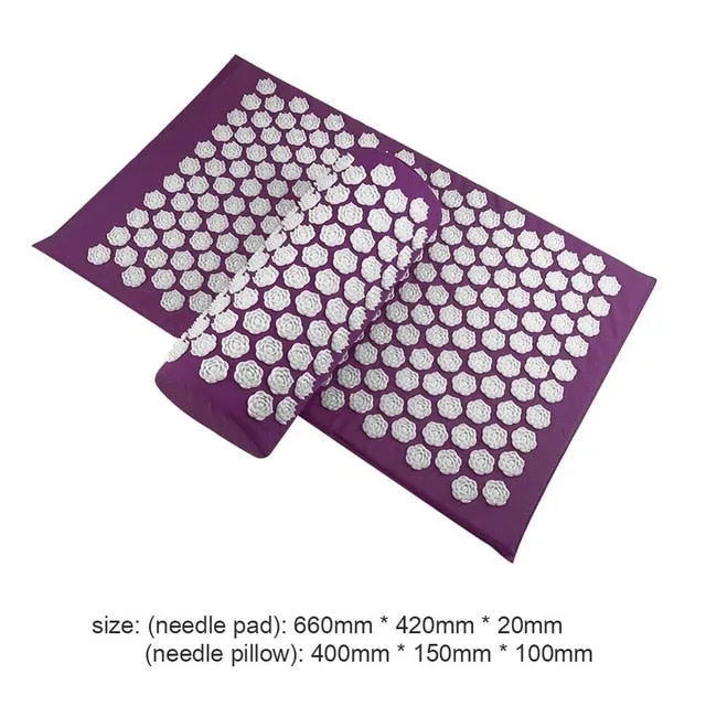 Massager Cushions Lotus Acupressure Mats Pillow Yoga Mats Relieve Back Pain Spike Mat Head Neck Foot Anti-stress Needle Massager