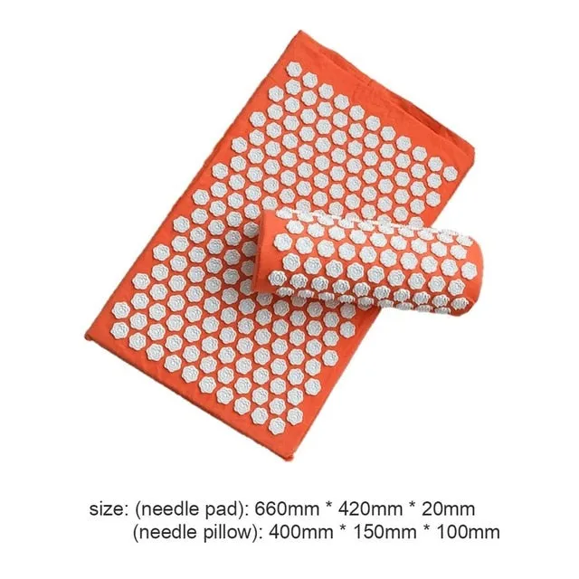 Massager Cushions Lotus Acupressure Mats Pillow Yoga Mats Relieve Back Pain Spike Mat Head Neck Foot Anti-stress Needle Massager