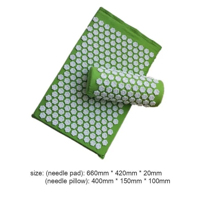 Massager Cushions Lotus Acupressure Mats Pillow Yoga Mats Relieve Back Pain Spike Mat Head Neck Foot Anti-stress Needle Massager