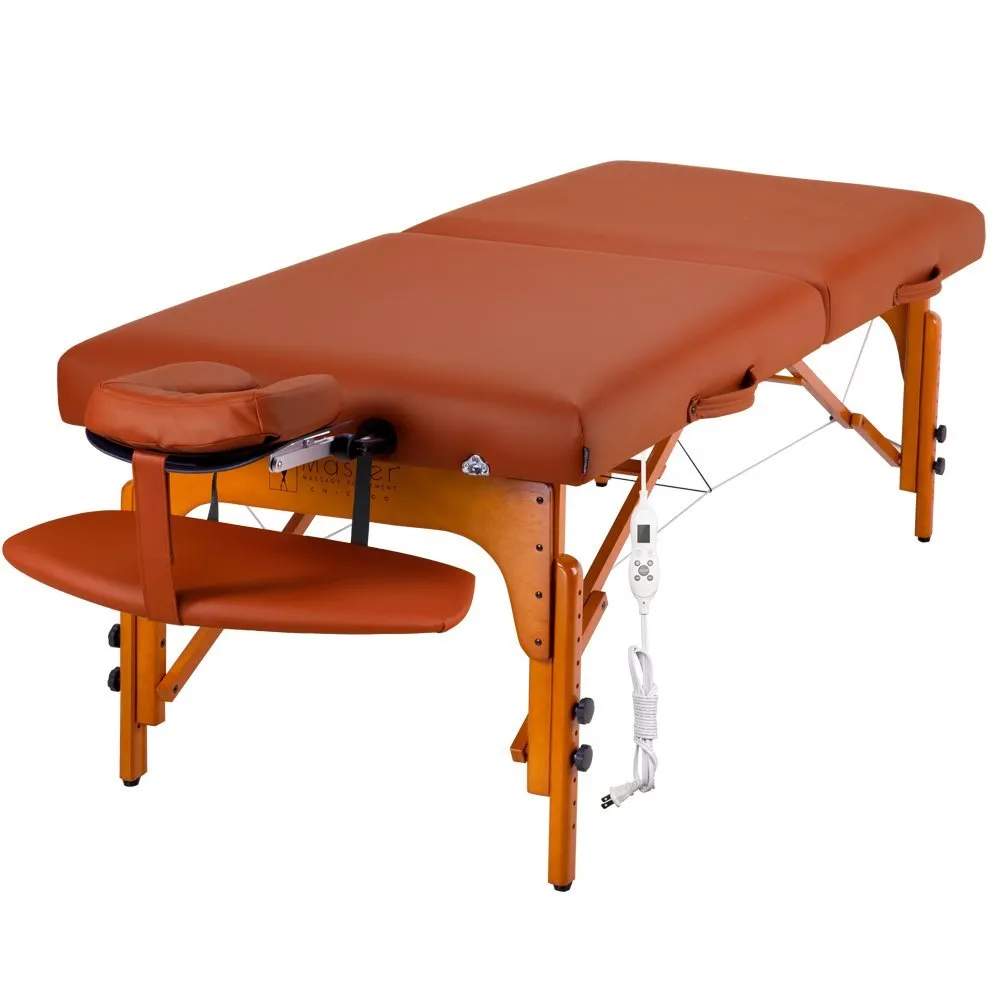 Master Massage Santana Memory Foam Portable Massage Table Package, Mountain Red, 31 Inch
