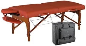 Master Massage Santana Memory Foam Portable Massage Table Package, Mountain Red, 31 Inch