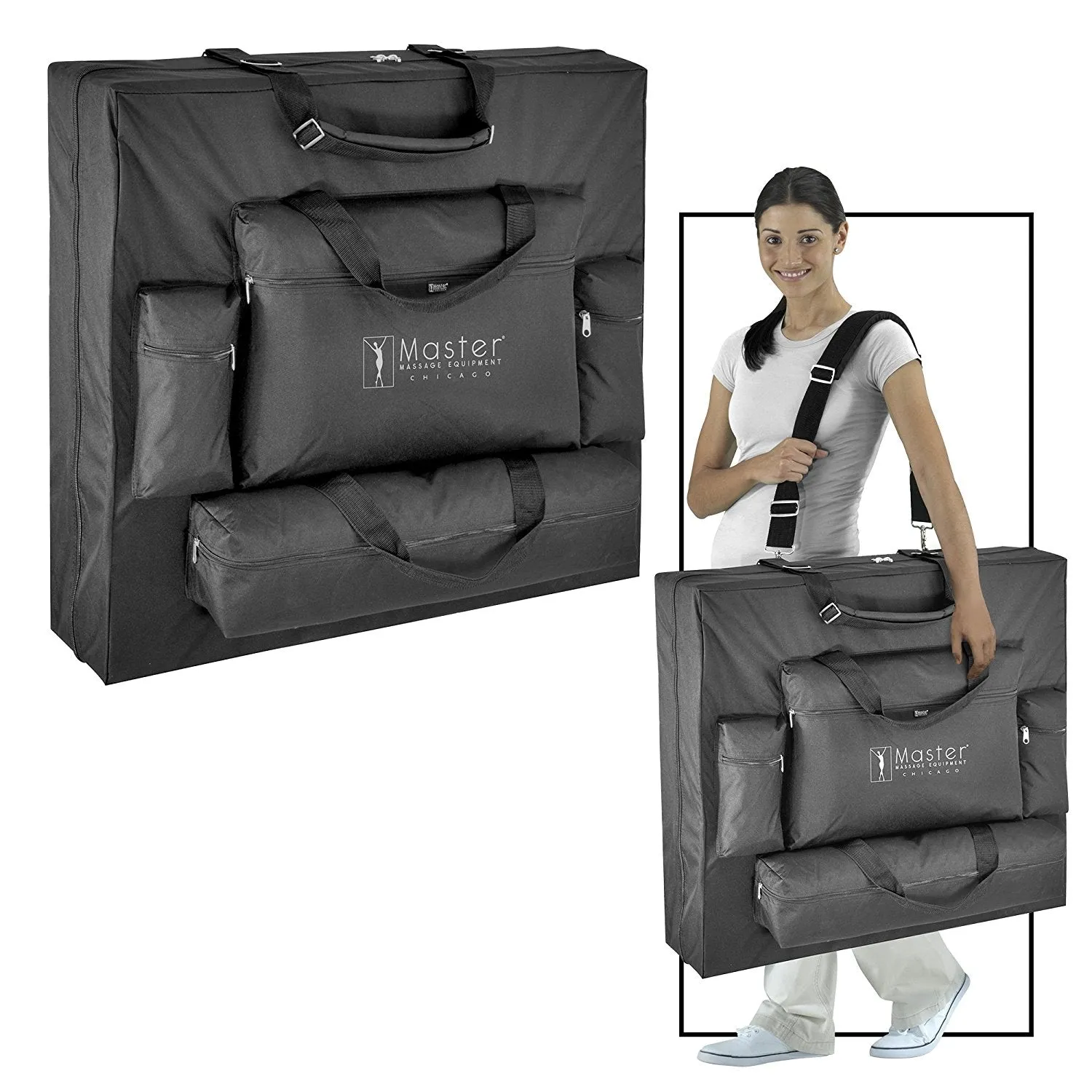 Master Massage Saxon LX Therma Top Memory Foam Portable Massage Table Package, 30 Inch