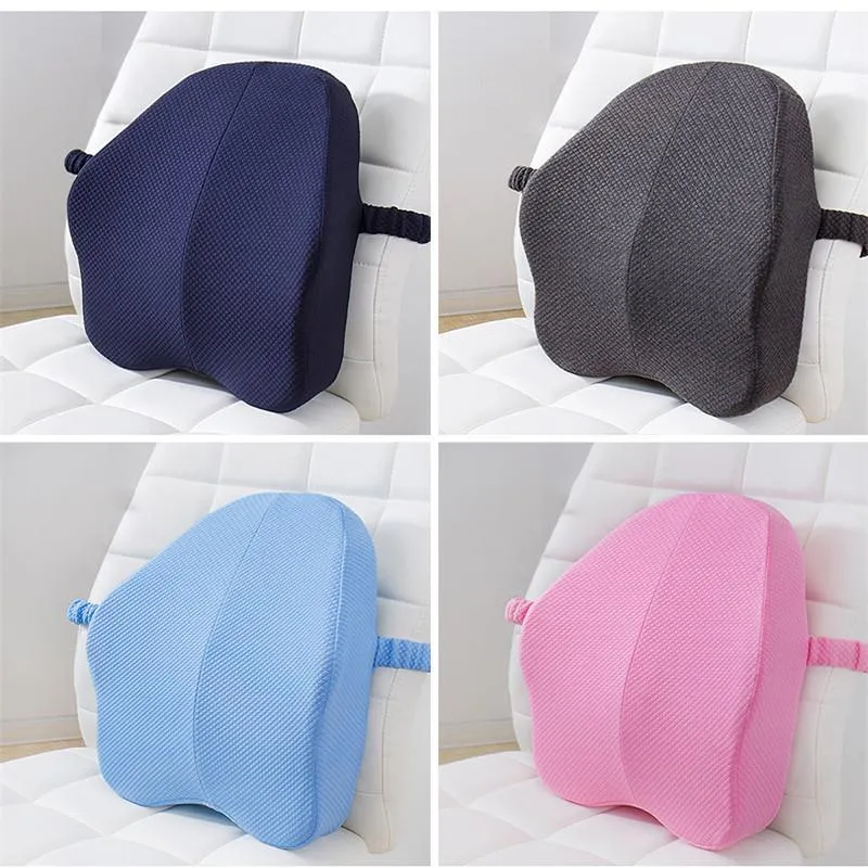 Memory Foam Lumbar Support Cushion Massage Pad for Office Chair Car
