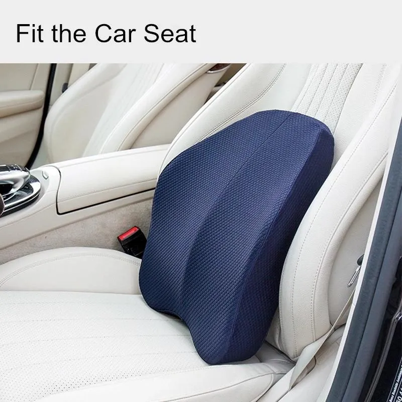 Memory Foam Lumbar Support Cushion Massage Pad for Office Chair Car