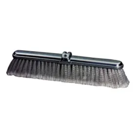 Milwaukee Dustless 18" Gray Flagged Styrene Plastic Bristle Push Broom for Polished Floors - Case of 12